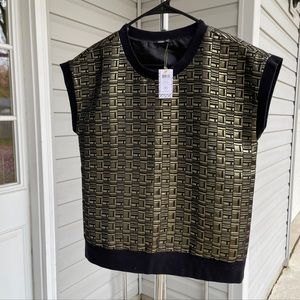 New Kate Spade Saturday Art Deco Jacquard Sweatshirt Top